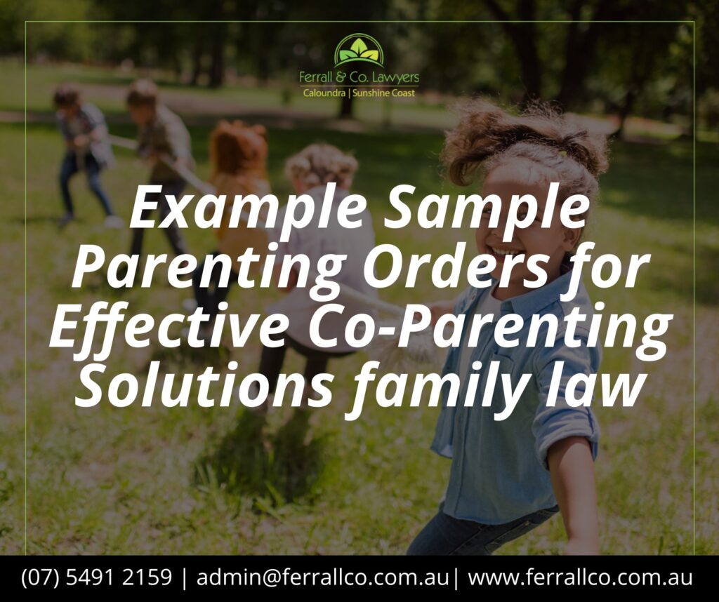 sample parenting orders