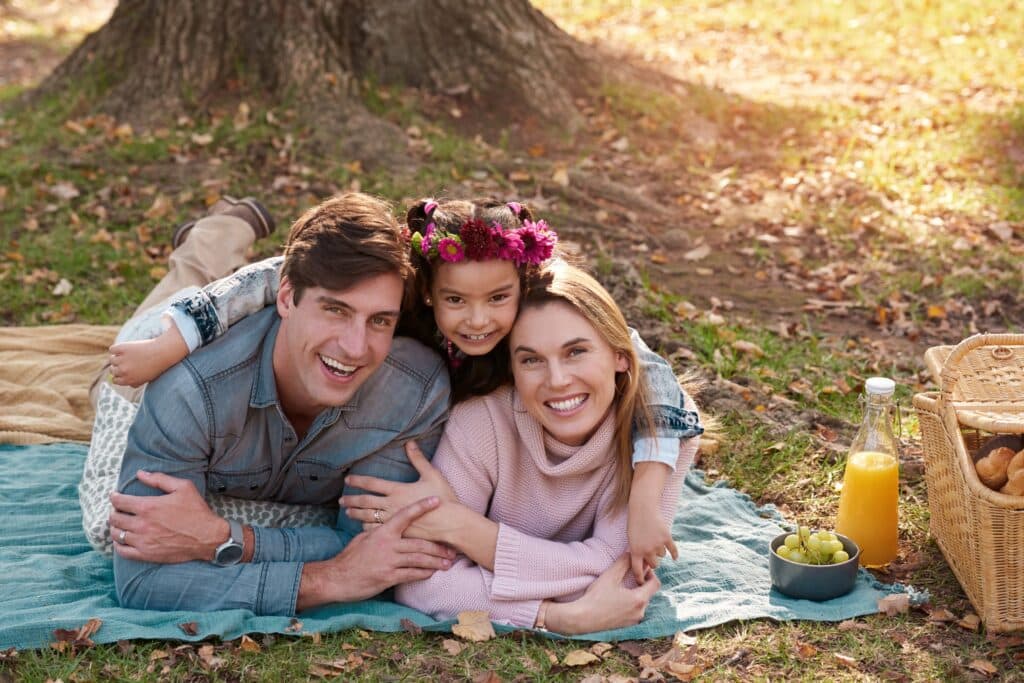 family having fun