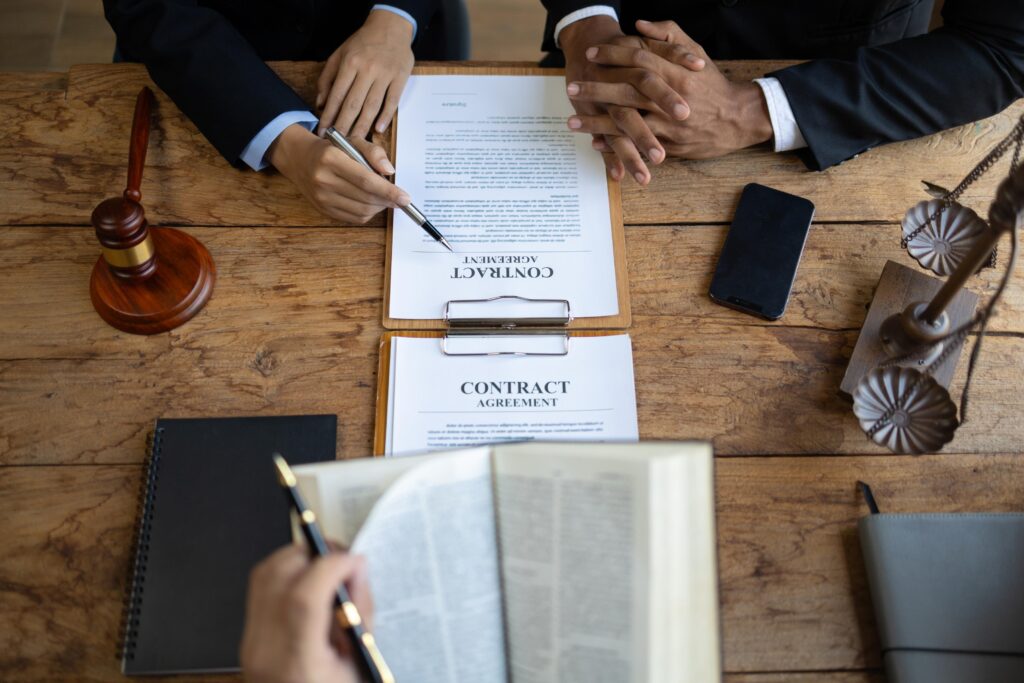 Contract Negotiations in Professional Legal Workplace Setting